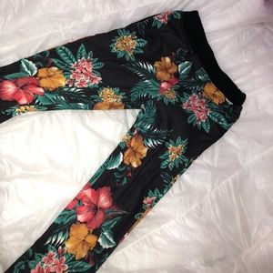 Tropical printed joggers
